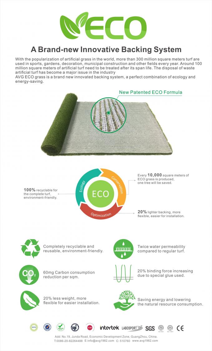 재활용할 수 있는 100%를 지원하는 야외 고급 품질 전망 장식적 인조 잔디 합성 잔디 합성 풀 ECO 1