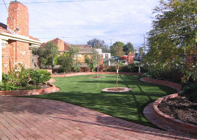 35MM 정원을 위한 자연적인 보는 옥외 인공적인 잔디, 옥외 합성 뗏장 0