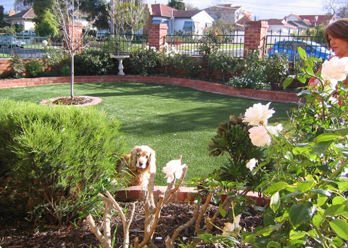 35MM 정원을 위한 자연적인 보는 옥외 인공적인 잔디, 옥외 합성 뗏장 1