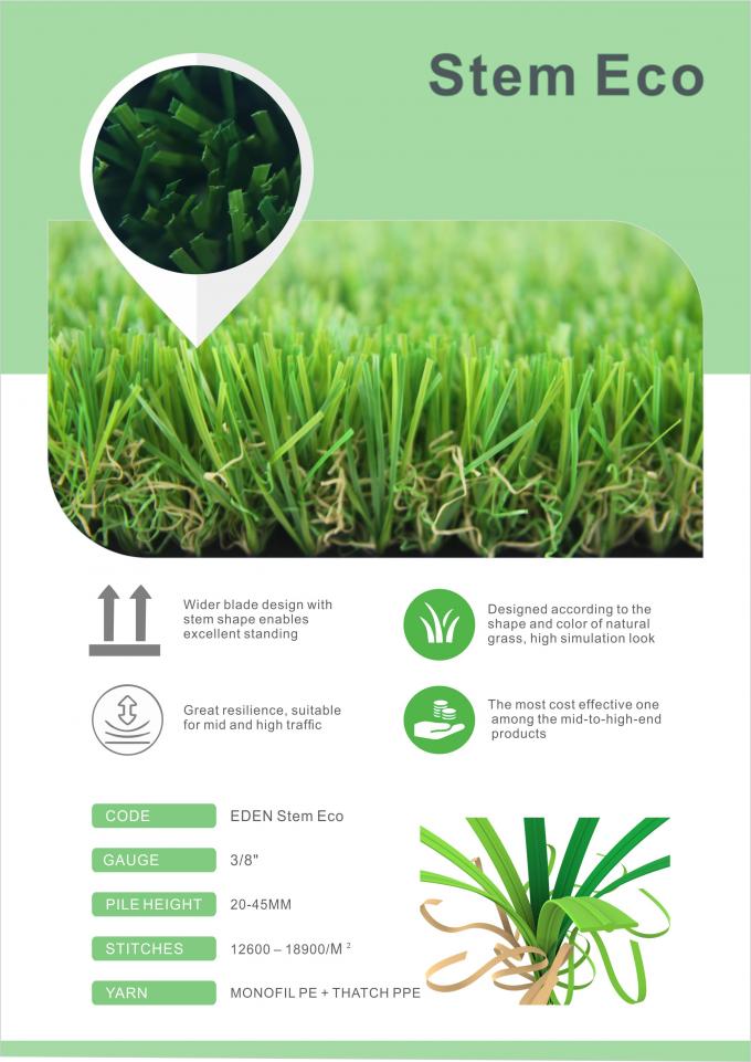 재활용할 수 있는 100%를 지원하는 야외 고급 품질 전망 장식적 인조 잔디 합성 잔디 합성 풀 ECO 0
