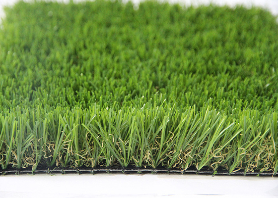 중국 35MM 정원을 위한 자연적인 보는 옥외 인공적인 잔디, 옥외 합성 뗏장 협력 업체