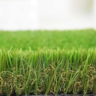 중국 연약한 두꺼운 가짜 녹색 양탄자 잔디 12400 Dtex PE 물자 1.75 인치 협력 업체