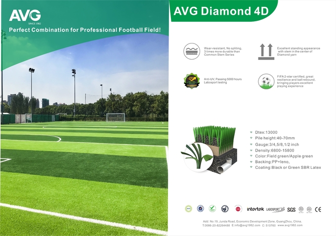 60 밀리미터 FIFA는 축구 축구 인공 먹이풀 잔디 카펫을 승인했습니다 0